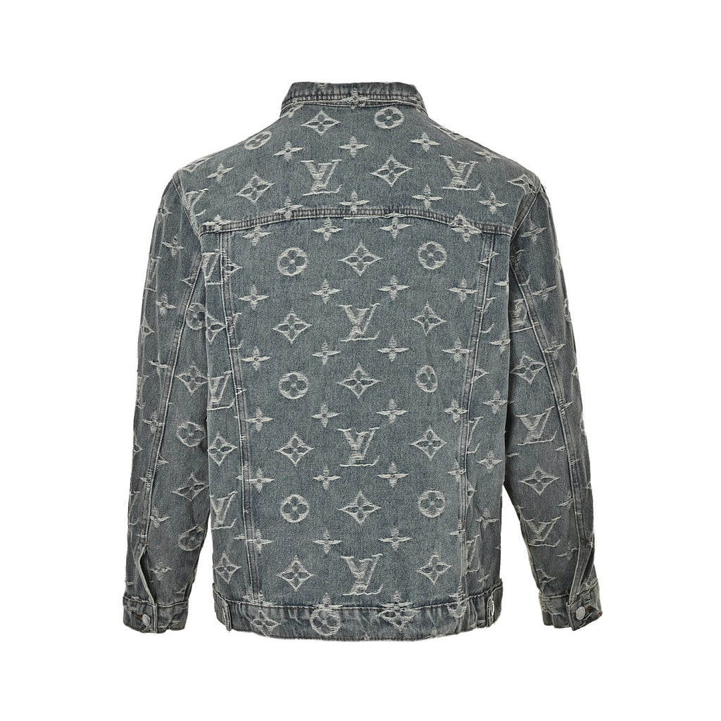 Louis Vuitton Monogram Washed Denim Jacket - Grey