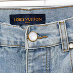 Louis Vuitton Logo-Embroidered Straight-Leg Jeans