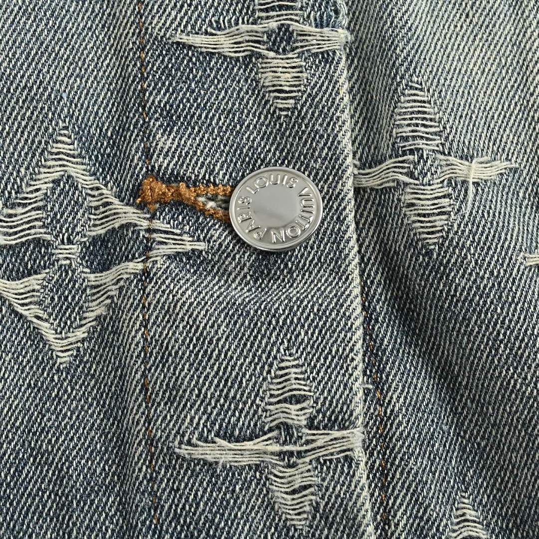 Louis Vuitton Monogram Washed Denim Jacket - Grey