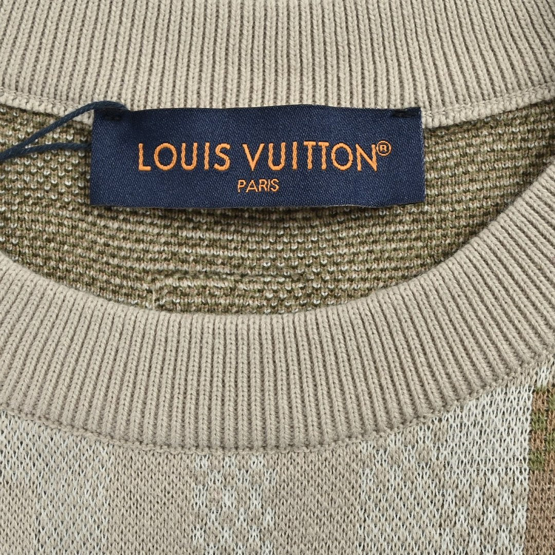 Louis Vuitton Pixel Mosaic Crewneck Sweater - Off White