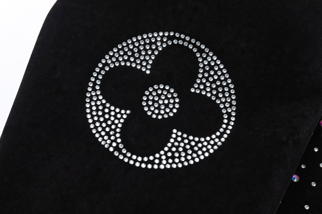 Louis Vuitton Crystal Embellished Varsity Bomber Jacket — Black