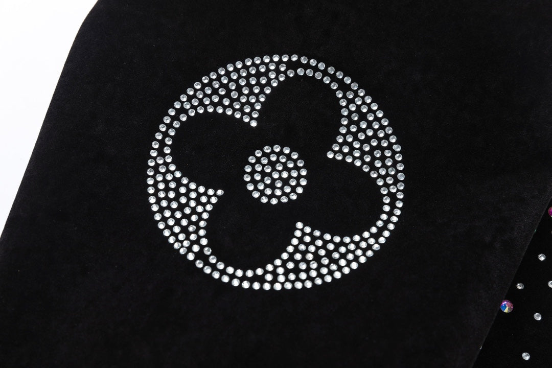 Louis Vuitton Crystal Embellished Varsity Bomber Jacket — Black