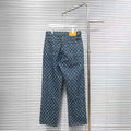 Louis Vuitton Logo-Embroidered Straight-Leg Jeans