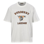 Burberry Check Flag Towel-Appliqué Letter T-Shirt