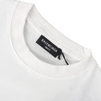 Balenciaga Double Logo Scribble Oversized T-Shirt – White