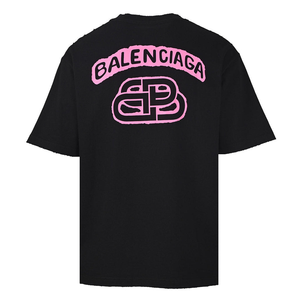 Balenciaga Graffiti Logo Oversized T-Shirt – Off-black