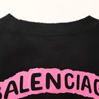 Balenciaga Graffiti Logo Oversized T-Shirt – Off-black