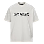 Balenciaga Graffiti Logo Oversized T-Shirt – Off-White