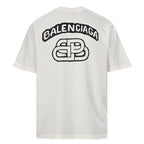 Balenciaga Graffiti Logo Oversized T-Shirt – Off-White