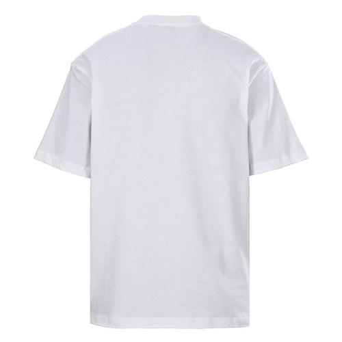 Burberry T-Shirt with Tape-Style Horizontal Stripe Overlay & Letter Print