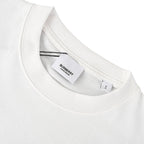 Burberry T-Shirt with Tape-Style Horizontal Stripe Overlay & Letter Print