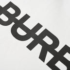 Burberry T-Shirt with Tape-Style Horizontal Stripe Overlay & Letter Print