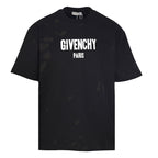 Givenchy Paris Destroyed Distressed Oversized T-Shirt – black