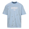 Givenchy Paris Destroyed Distressed Oversized T-Shirt – Sky Blue