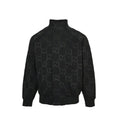 Gucci Black Monogram Jacquard Full-Zip Stand Collar Bomber Jacket