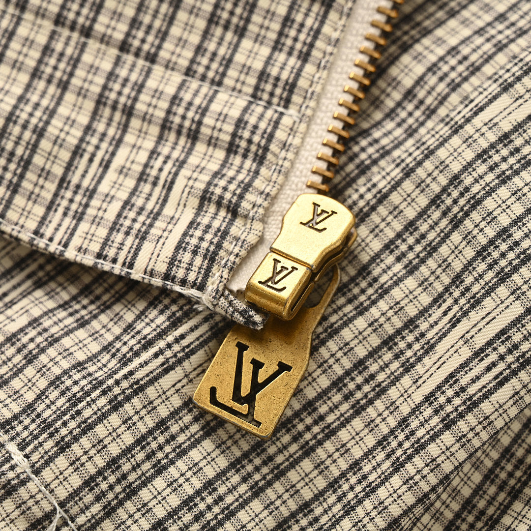 Louis Vuitton Check Hooded Windbreaker Jacket