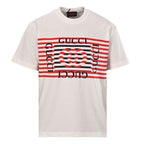 Gucci Nautical Wave-Print Short-Sleeve Shirt
