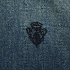 Gucci Mid-Blue Washed Denim Point Collar Overshirt