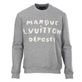 Louis Vuitton Marque Déposée Embroidered Crewneck Sweatshirt — Grey