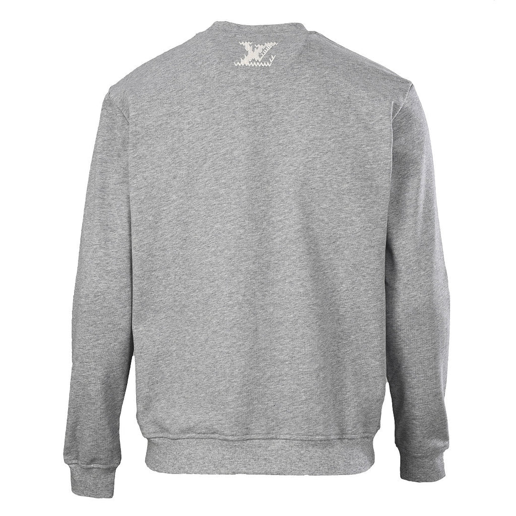 Louis Vuitton Marque Déposée Embroidered Crewneck Sweatshirt — Grey