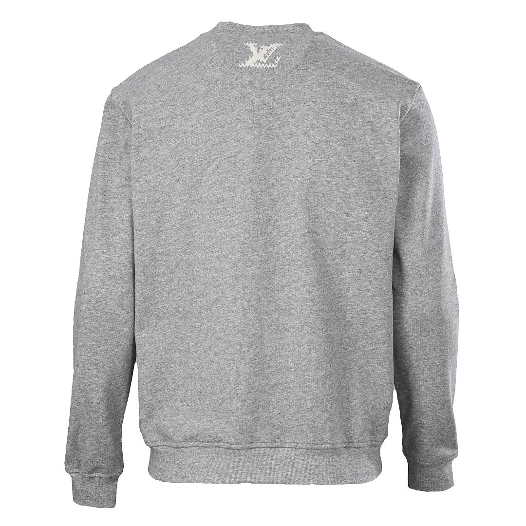 Louis Vuitton Marque Déposée Embroidered Crewneck Sweatshirt — Grey
