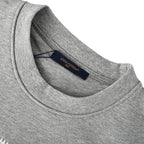 Louis Vuitton Marque Déposée Embroidered Crewneck Sweatshirt — Grey