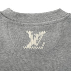 Louis Vuitton Marque Déposée Embroidered Crewneck Sweatshirt — Grey