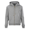 Louis Vuitton Monogram Embroidered Zip Hoodie — Grey