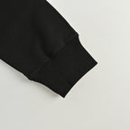 Gucci Black Heavyweight Cotton Crewneck Sweatshirt with Bubble Letter Wordmark