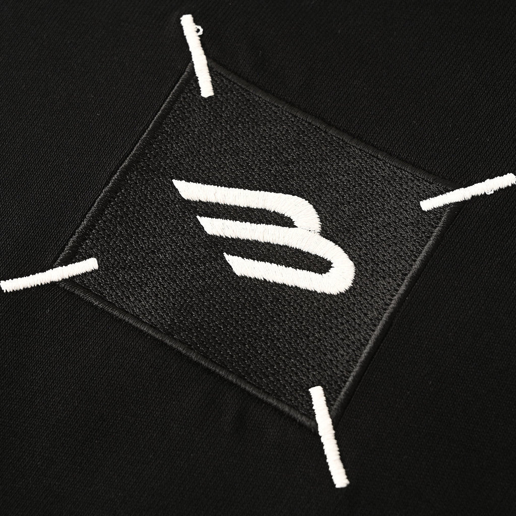 Balenciaga Embroidered Patch T-Shirt with 3M Reflective Stitching – Black