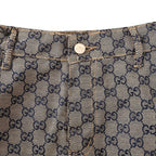 Gucci GG Monogram Denim Shorts – Grey