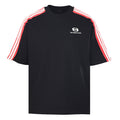 BALENCIAGA Unity Sports Icon Embroidered Double-Ring Color-Block Striped T-Shirt