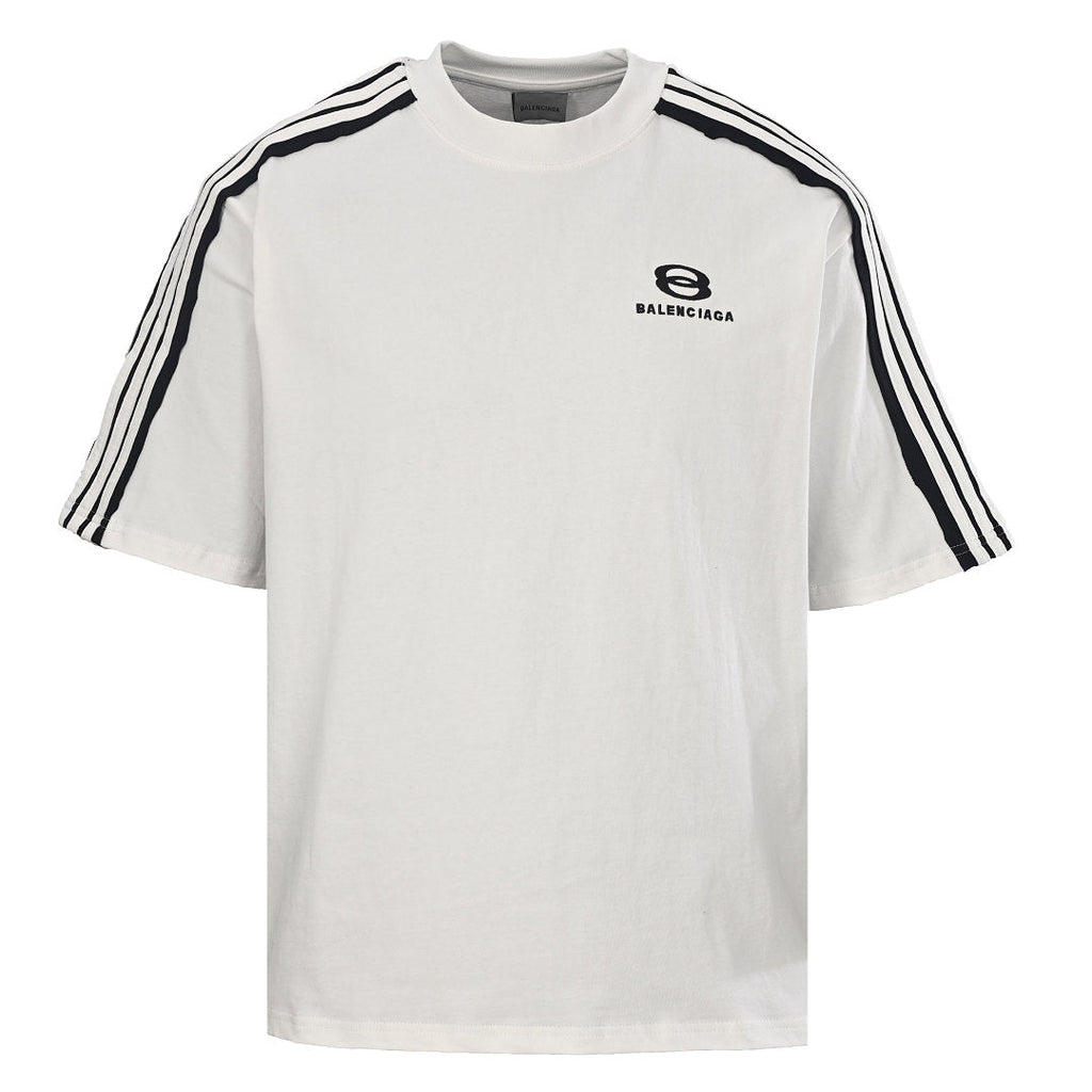 Balenciaga x Adidas Three-Stripe Oversized T-Shirt – White
