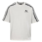 Balenciaga x Adidas Three-Stripe Oversized T-Shirt – White