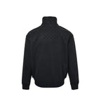 Gucci Black GG Monogram Jacquard Full-Zip Stand Collar Track Jacket