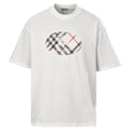 Burberry Short-Sleeve T-Shirt with Classic Check & Equestrian Knight Emblem