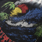 Balenciaga Hawaiian Tie-Dye Palm Tree Short-Sleeve Shirt