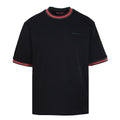 Gucci Ribbed-Trim Letter Embroidery T-Shirt