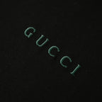 Gucci Ribbed-Trim Letter Embroidery T-Shirt