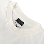 Balenciaga Silver Raised Tape Logo T-Shirt – White