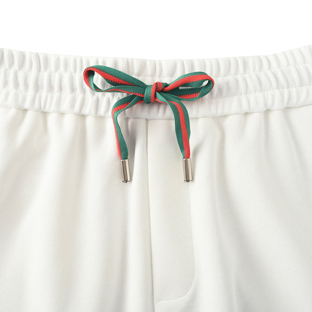 Gucci Crest Emblem Cotton Fleece Shorts – Off-White