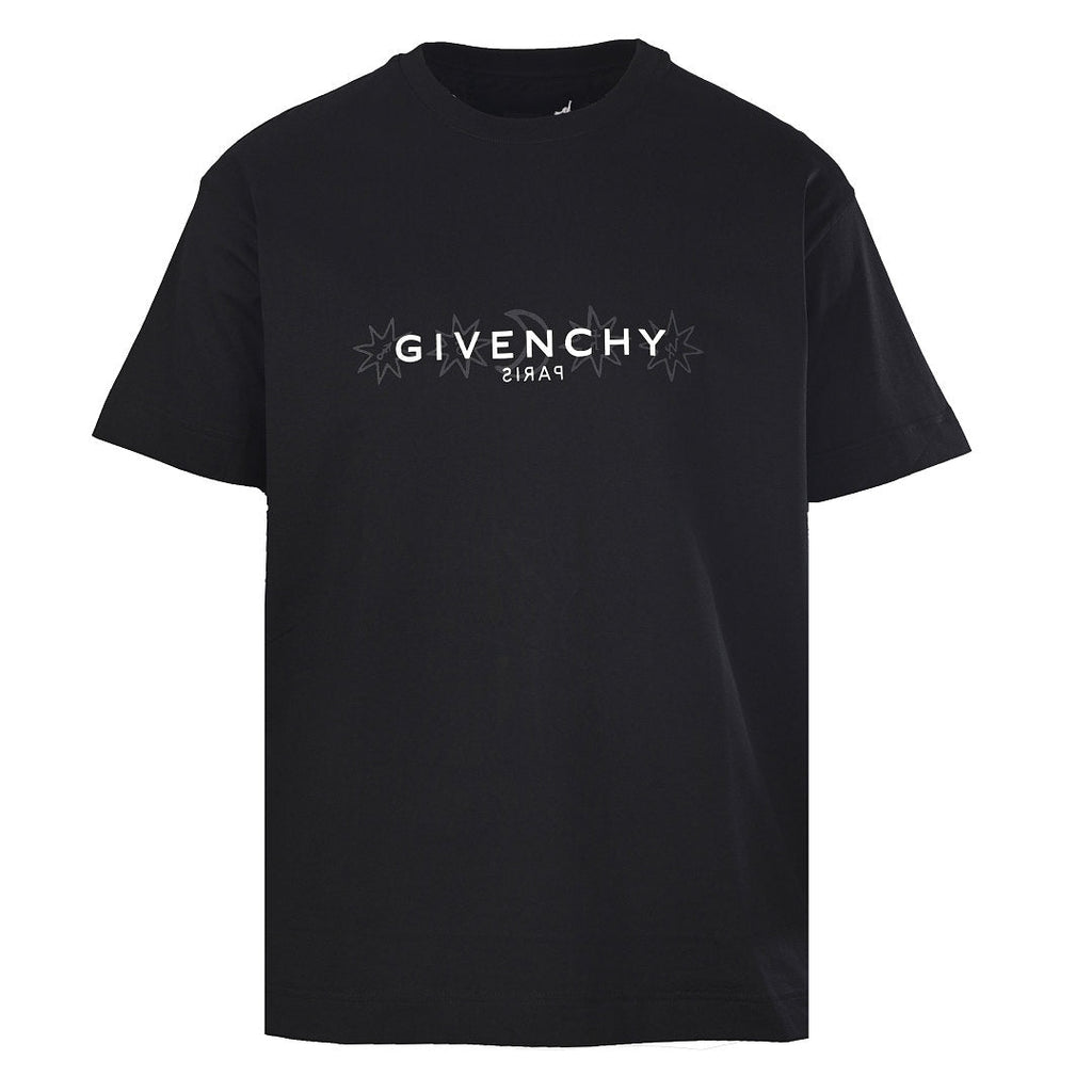 Givenchy Paris Star & Moon Celestial Oversized T-Shirt – Black