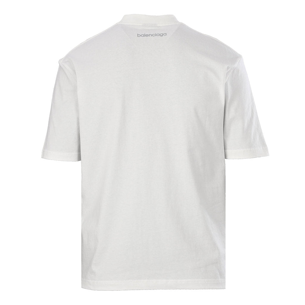 Balenciaga Reflective Sporty B Logo T-Shirt – White