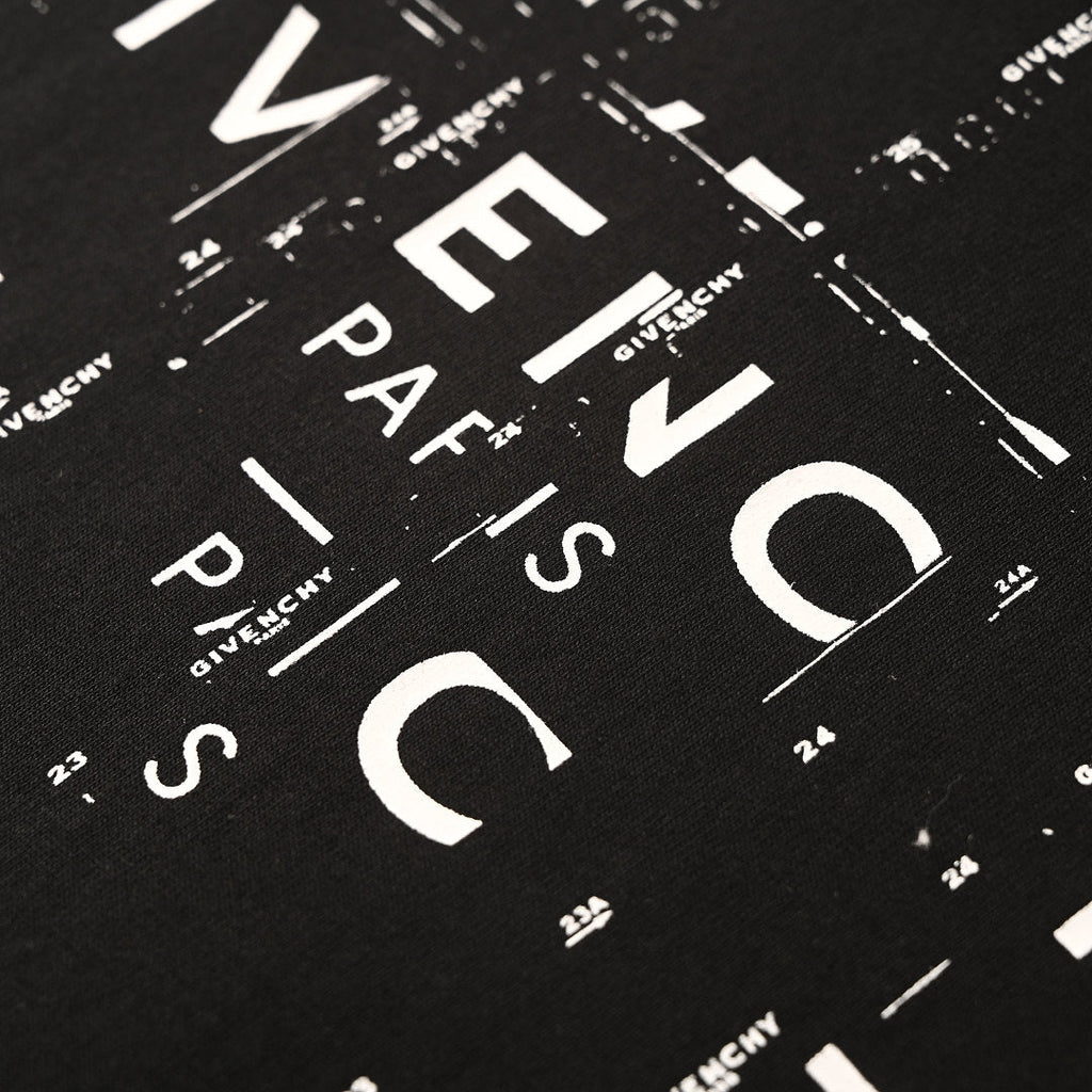 Givenchy Paris Double Logo Glitch Oversized T-Shirt – Black