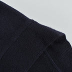 Gucci Navy Fine Knit V-Neck Cardigan with Multicolor Monogram Embroidery