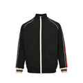 Gucci Black Track Jacket with Side Stripe and Heritage Cuff