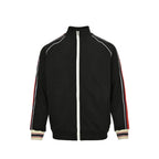 Gucci Black Track Jacket with Side Stripe and Heritage Cuff