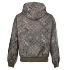 Louis Vuitton All-Over Monogram Crystal-Embellished Hooded Jacket — Khaki