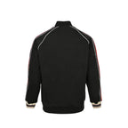 Gucci Black Track Jacket with Side Stripe and Heritage Cuff