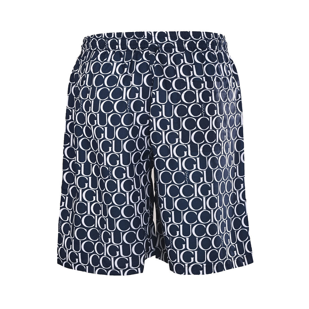 Gucci All-Over Logo Print Swim Shorts – Navy